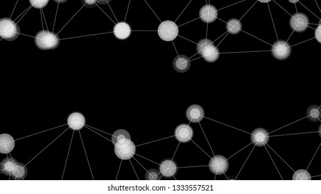 Science technology abstract illustration, vector triangles and circles shapes