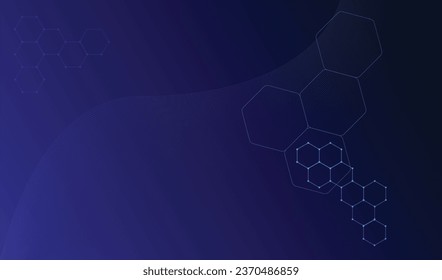 science and technology background with hexagons pattern