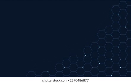 science and technology background with hexagons pattern