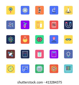 Science and Technology Colored Vector Icons 1