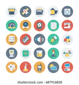 Science and Technology Colored Vector Icons 9