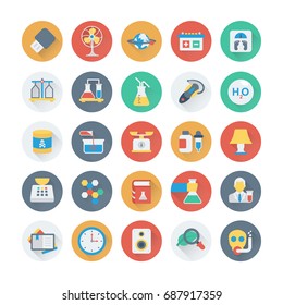 Science and Technology Colored Vector Icons 10