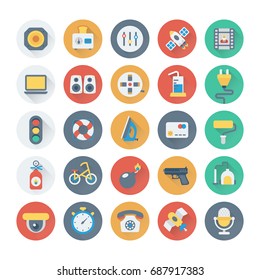 Science and Technology Colored Vector Icons 8