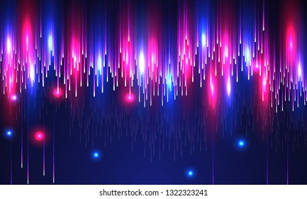 Science and Technology Concept Digital glänzende Strahlen Illustration für futuristische Motion Hintergrund.