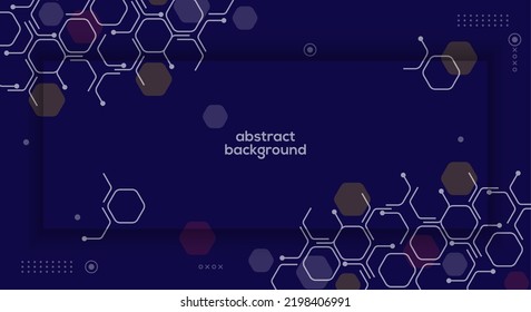 Science and technology concept with hexagons pattern and geometric.