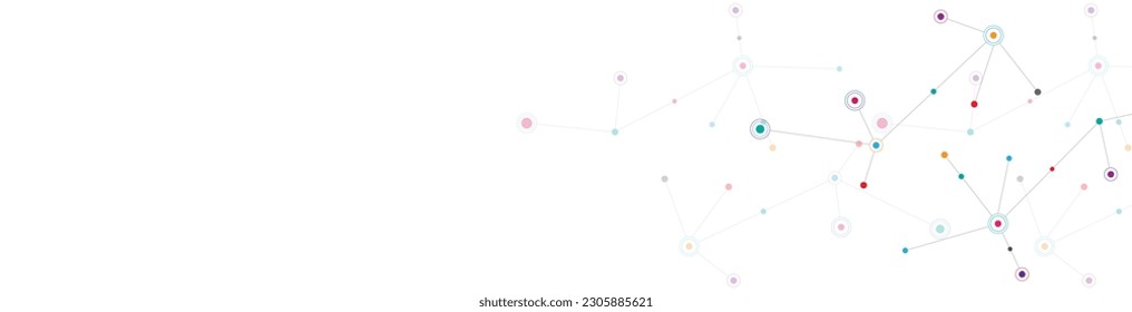 Science and technology concept with molecules. Vector illustration of minimalistic design