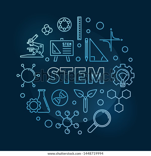 Science Technology Engineering Mathematics Stem Vector Stock Vector ...