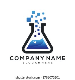 Science Technology Flask Vector, Science Logo
