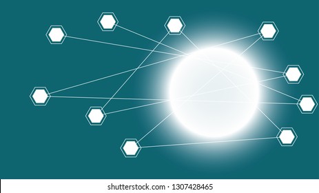 Science technology futuristic geometric background illustration