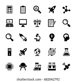 Science and Technology Glyph Vector Icons 12