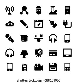 Science and Technology Glyph Vector Icons 4