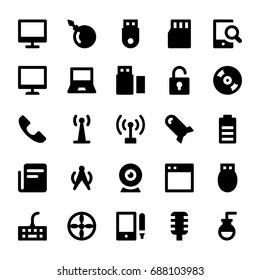 Science and Technology Glyph Vector Icons 3