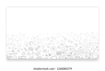 Science and Technology, icon background, Landing page concept. Vector illustration