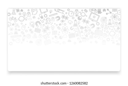 Science and Technology, icon background, Landing page concept. Vector illustration