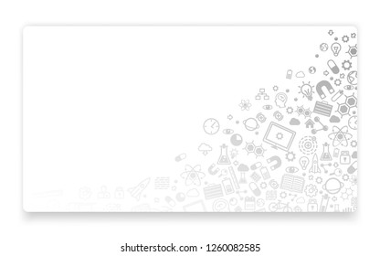 Science and Technology, icon background, Landing page concept. Vector illustration