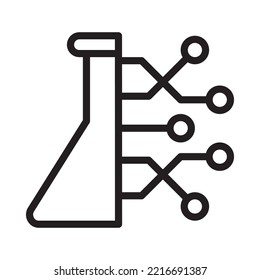 Science technology icon. Outline style. Vector. Isolate on white background.