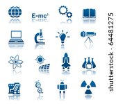 Science and technology icon set