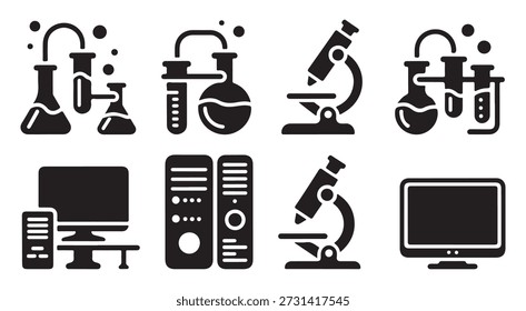 Ciencia y tecnología iconos colección