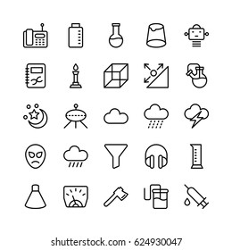 
Science and Technology Line Vector Icons 
