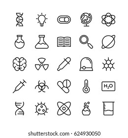 
Science and Technology Line Vector Icons 
