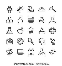 
Science and Technology Line Vector Icons 
