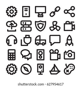 Science and Technology Line Vector Icons 12