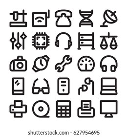 Science and Technology Line Vector Icons 8
