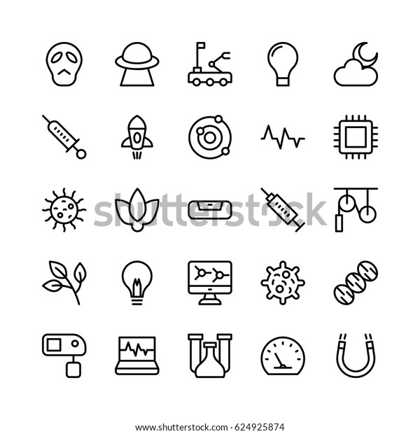 \
Science and\
Technology Line Vector Icons\
7\
