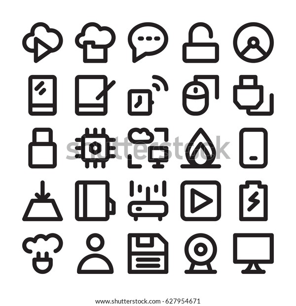 Science and\
Technology Line Vector Icons\
10