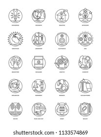 
Science and Technology Line Vectors Set
