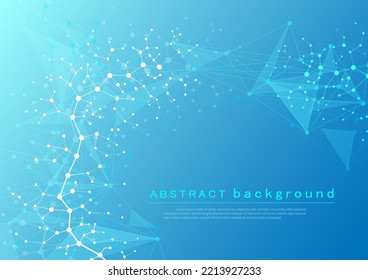science and technology molecular pattern abstract background image wallpaper or banner design