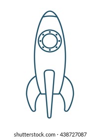 Science and technology. rocket icon. vector graphic