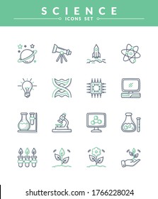 Science and technology vector Icon. with Dual tone color linear pictogram pack. modern vector icon concept for web graphics