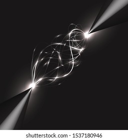 science and technology vector illustration energy shine curve line black setting 
