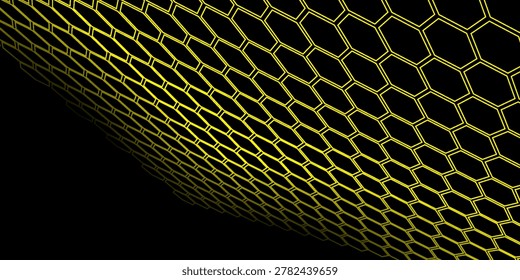 Science, technology, yellow and blackbackgrounds design. 3D red hexagon, honeycomb, carbon fibre, or cube line patterns. 