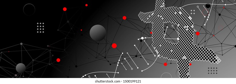 Science template, abstract background with a 3D DNA molecules. Vector illustration.