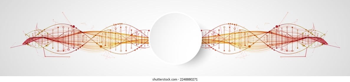Science template, abstract background with a DNA molecules. Vector illustration.