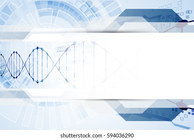 Science template, DNA molecules background. Vector illustration.