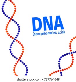 Science template, medical wallpaper or banner with a DNA molecules. Vector illustration.