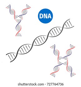 Science template, medical wallpaper or banner with a DNA molecules. Vector illustration.