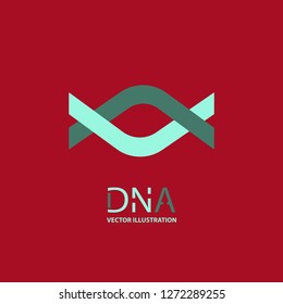 Science template, wallpaper or banner with a DNA molecules. Vector illustration.