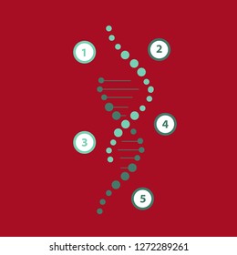 Science template, wallpaper or banner with a DNA molecules. Vector illustration.