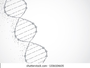 Science template, wallpaper or banner with a DNA molecules.