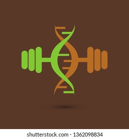 Science template, wallpaper or banner with a DNA molecules. Vector illustration.