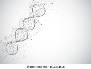 Science template, wallpaper or banner with a DNA molecules.
