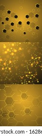 Science template, wallpaper or banner with a DNA molecules. Vector illustration.
