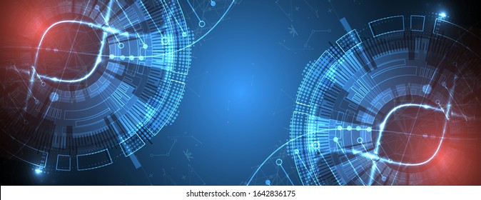 Science template, wallpaper or banner with a DNA molecules.