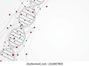 Science template, wallpaper or banner with a DNA molecules.