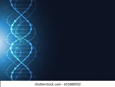 Science template, wallpaper or banner with a DNA molecules.