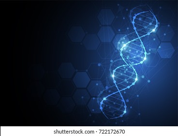 Science template, wallpaper or banner with a DNA molecules.